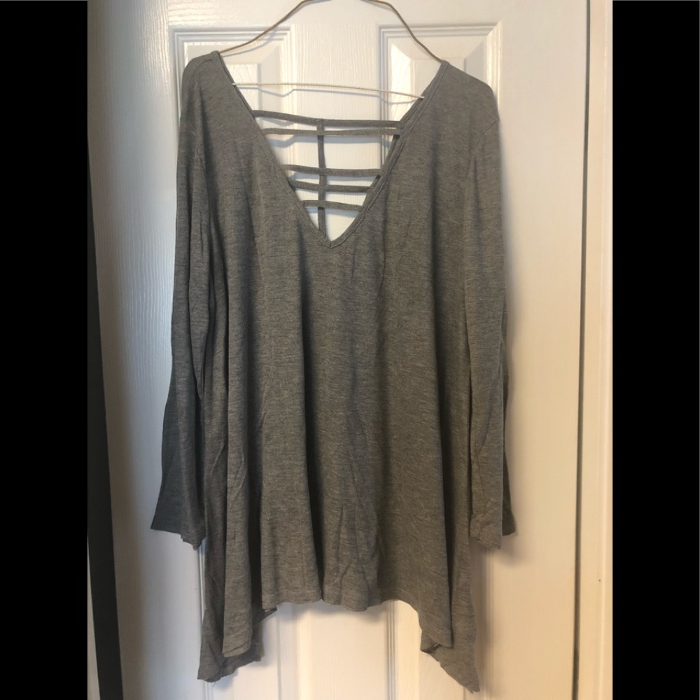 Ladies XL, Gray, MUDD Shirt, 3/4 length sleeves